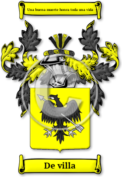 De villa Family Crest Download (jpg) Legacy Series - 150 DPI